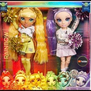 Sunny Madison & Violet Willow Rainbow High Cheer Fashion Dolls